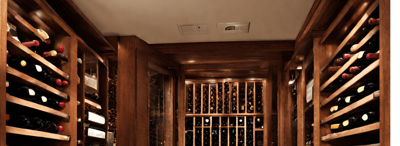 Dallas luxury split-system wine cellar cooling